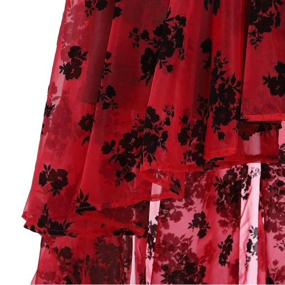 NWT Beautiful Red & Black Halloween Costume Corset Steampunk Gothic Salo… - Picture 13 of 16